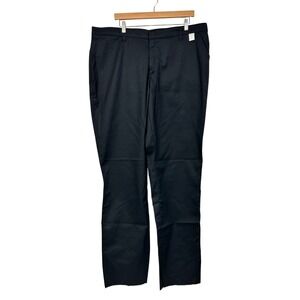 Dickies Pants Womens 18W UU Black Premium Relaxed Flat Front Work FPW221BK